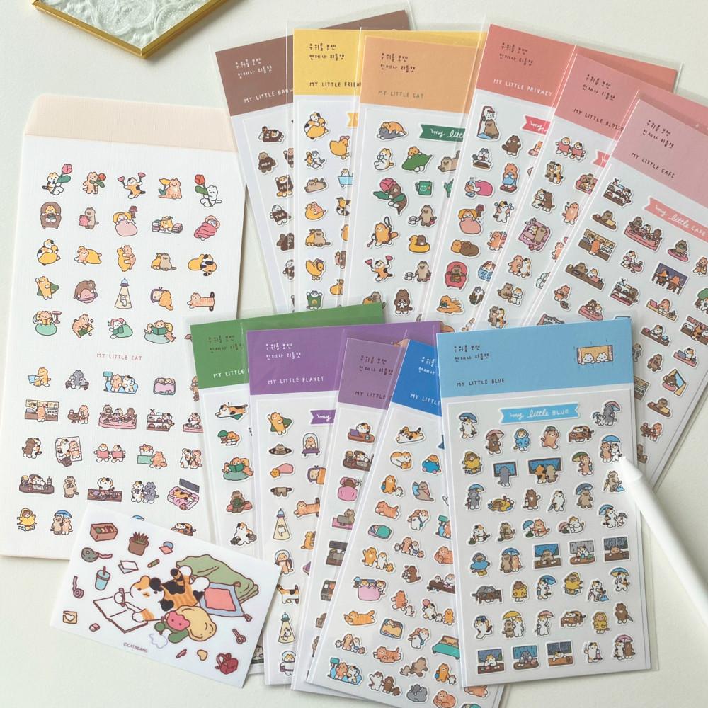 My little cat 스티커 11종 PACK 「고양이빵집」