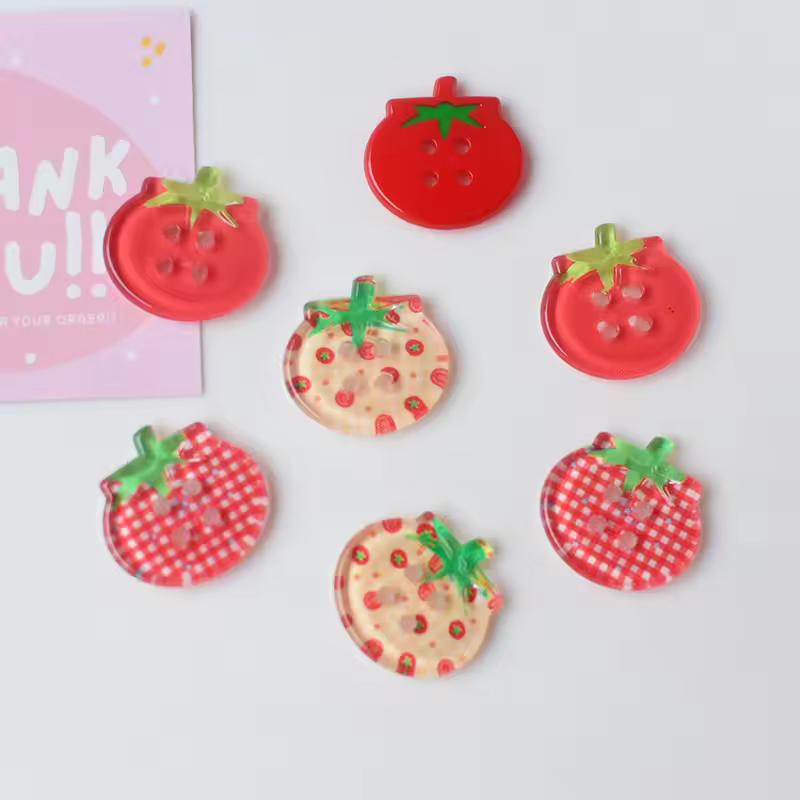 20Pcs 귀여운 빨간 사과 단추 플레이트 플랫 다시 수지 카보 숑 Scrapbooking 헤어 액세서리 DIY 전화 케이스 장식