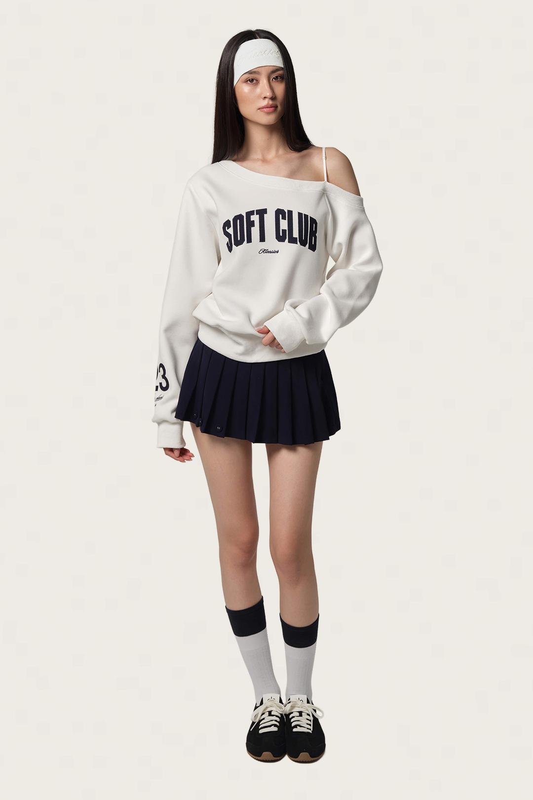 25 SOFT line sweatshirt, White