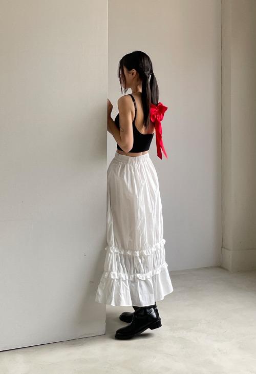 double frill skirt