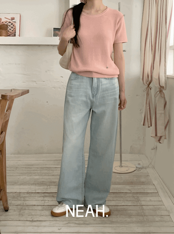 98도씨 [💌오픈할인10%+무료배송][NEAH] 아메리카 썸머 라이트블루 와이드데님