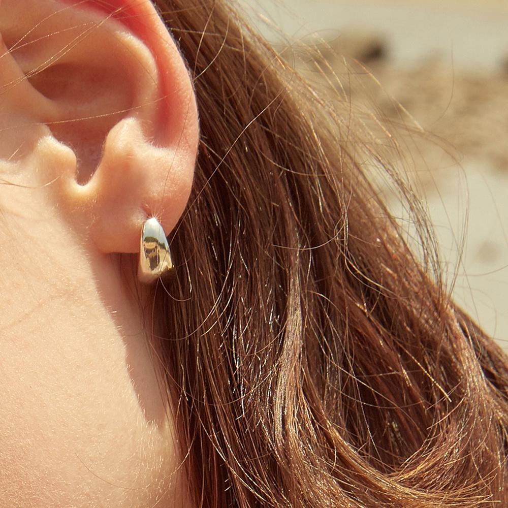 S SIMPLE RING EARRINGS (2 COLORS)