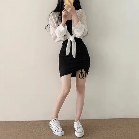 [set] 셔츠,나시 투피스