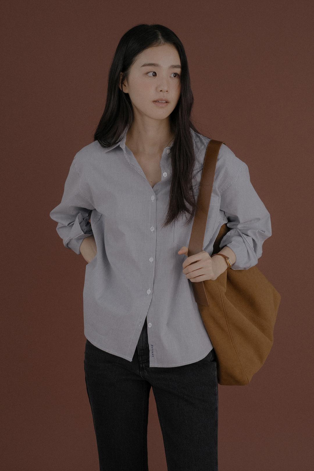 Maren Shirt_Navy Stripe