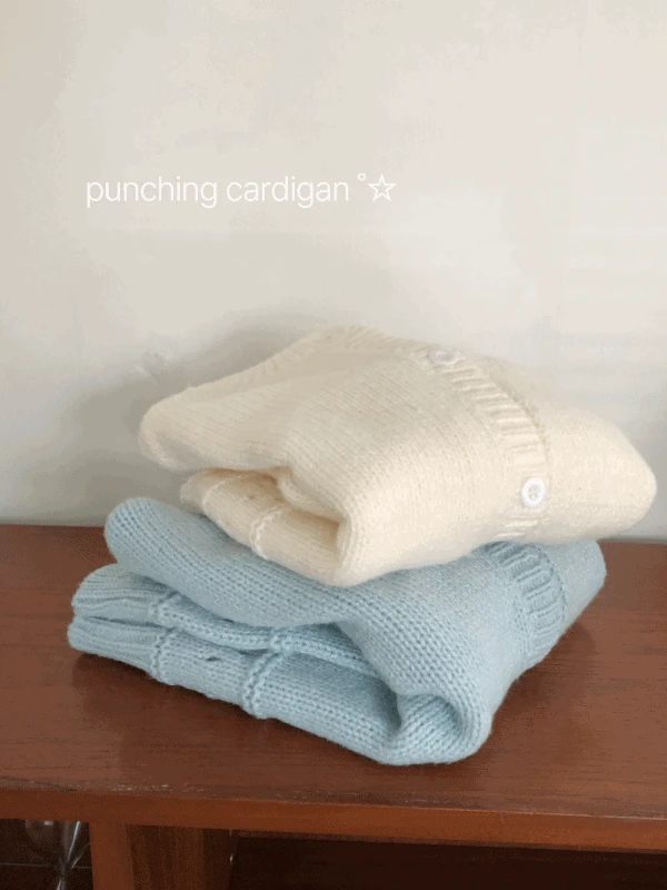 러브 라운드넥가디건 봄가디건