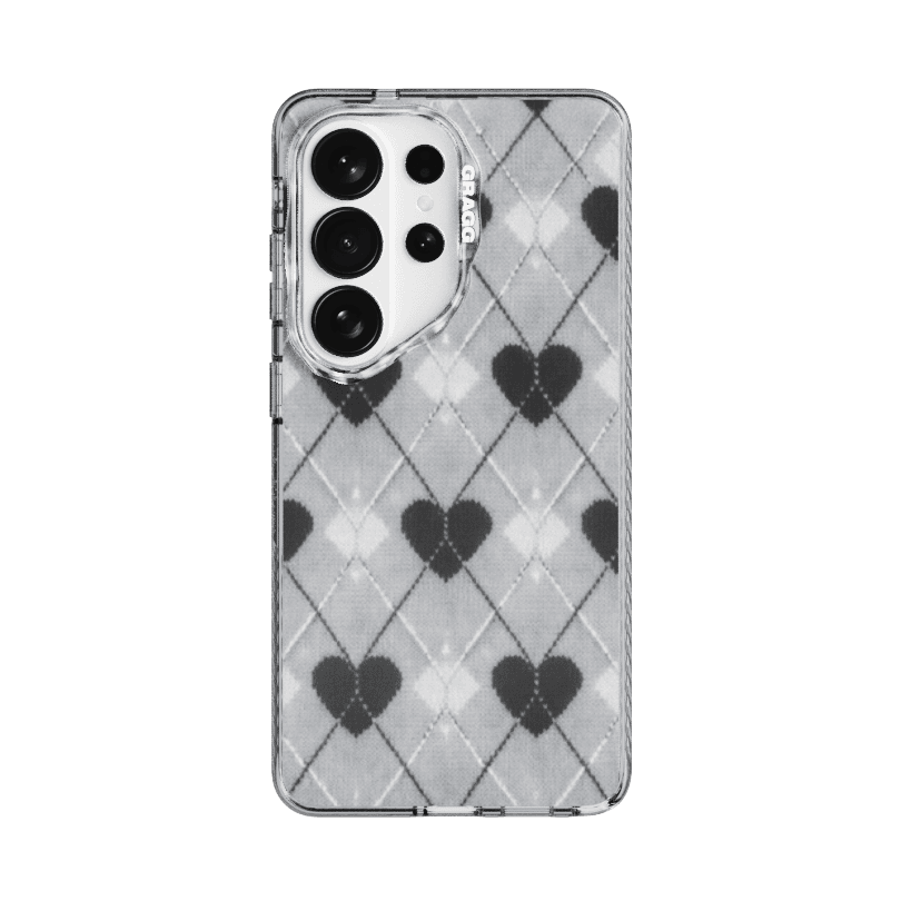 MAGSAFE LAYERS FRAME CASE CLEAR BLACK - TEXTURED HEART