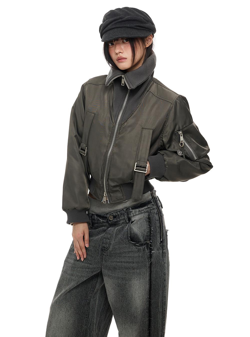 Cozy V-Neck Quilted Cotton Jacket