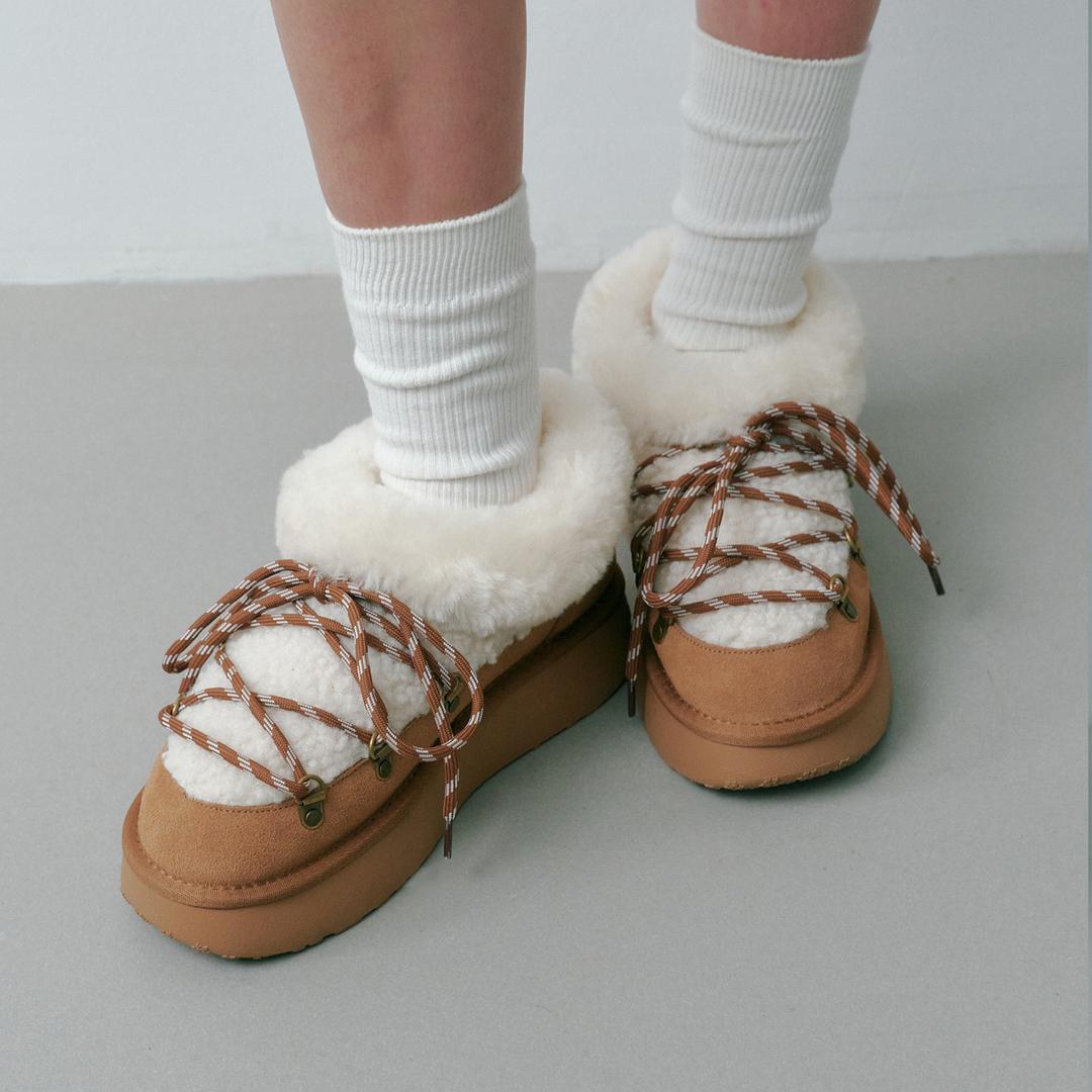 [주미니 픽] SAC 베어 레이스 양털부츠 412546010 (5cm)