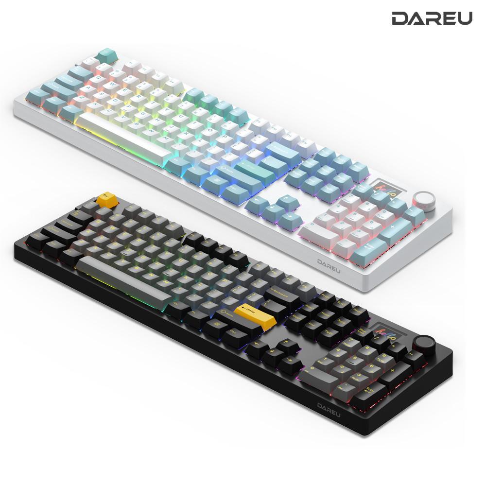 다얼유 A104 PRO 유 무선 가스켓 기계식 키보드 스카이축 LCD 탑재