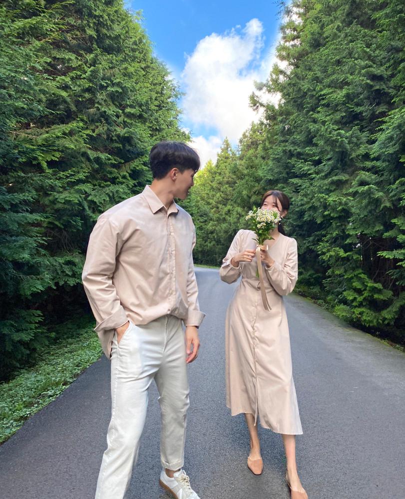 [당일출고][MADE] 클라라 단추 원피스 n  셔츠 2color