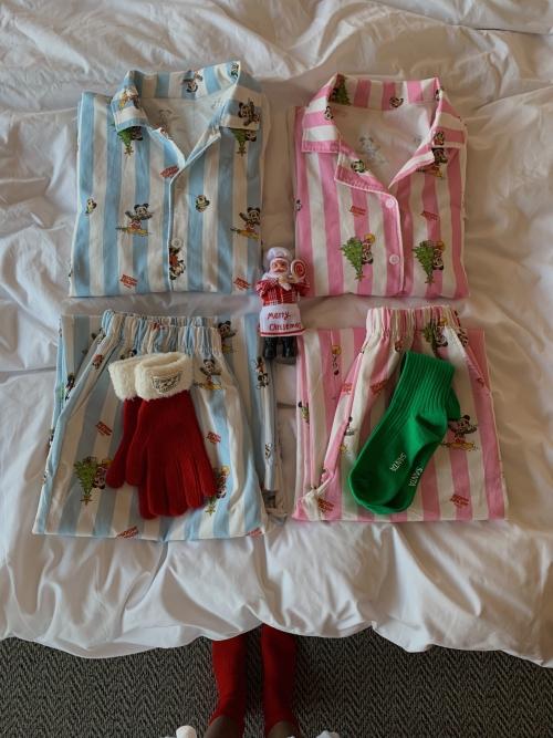 [MADE BY JOOBERRY] 디즈니 정품* MICKEY CHRISTMAS HOMEWEAR - PINK/BLUE