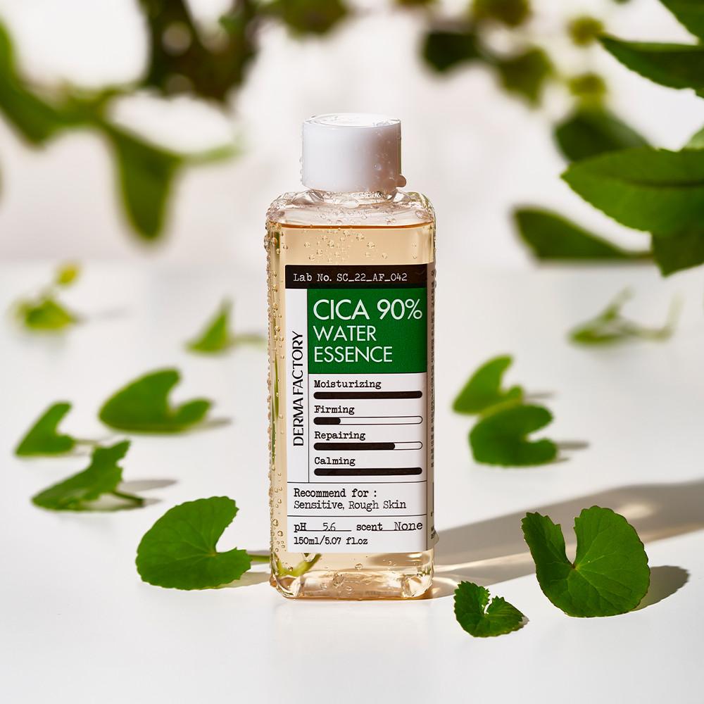 [비건인증] 더마팩토리 시카 90% 워터 에센스 150ml/진정보습 장벽케어 산뜻토너 시카에센스 진정에센스 시카토너 진정토너 수분진정 병풀토너 손상케어