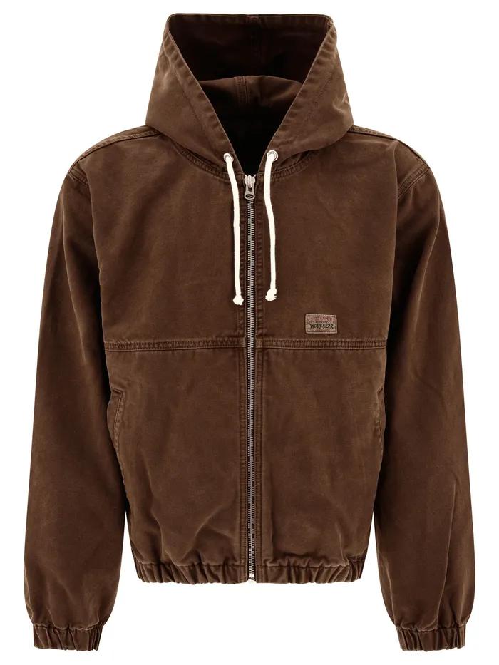 Work jacket in unlined canvas 1157571001 BROWN