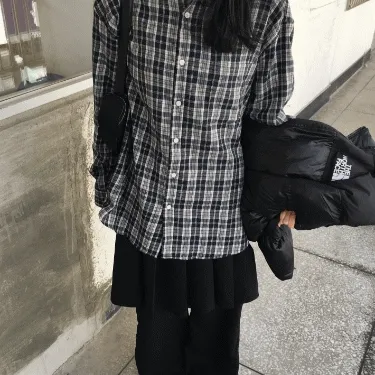 *unisex* 루즈 빈티지 체크셔츠 (3color)