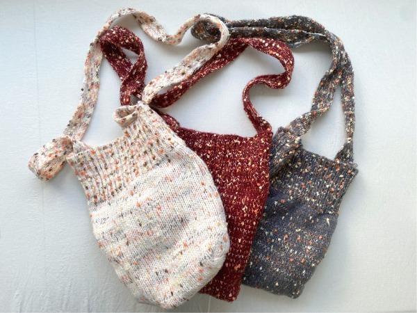 tweedy knit bag (3color)