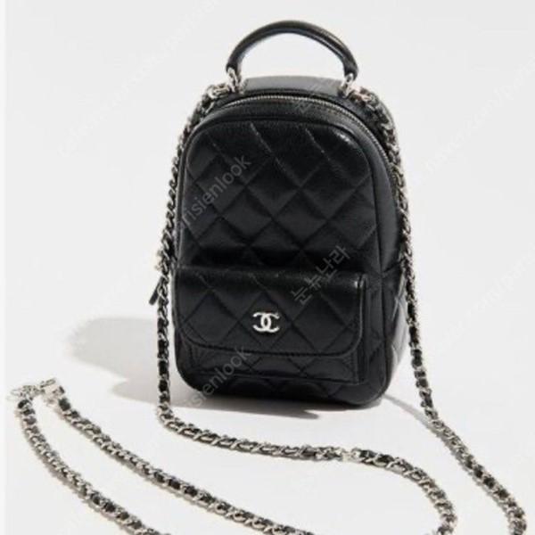 새상품) 샤넬 클래식 캐비어 탑핸들 미니 백팩 24c 크루즈 백팩  ap3753 | 카멜