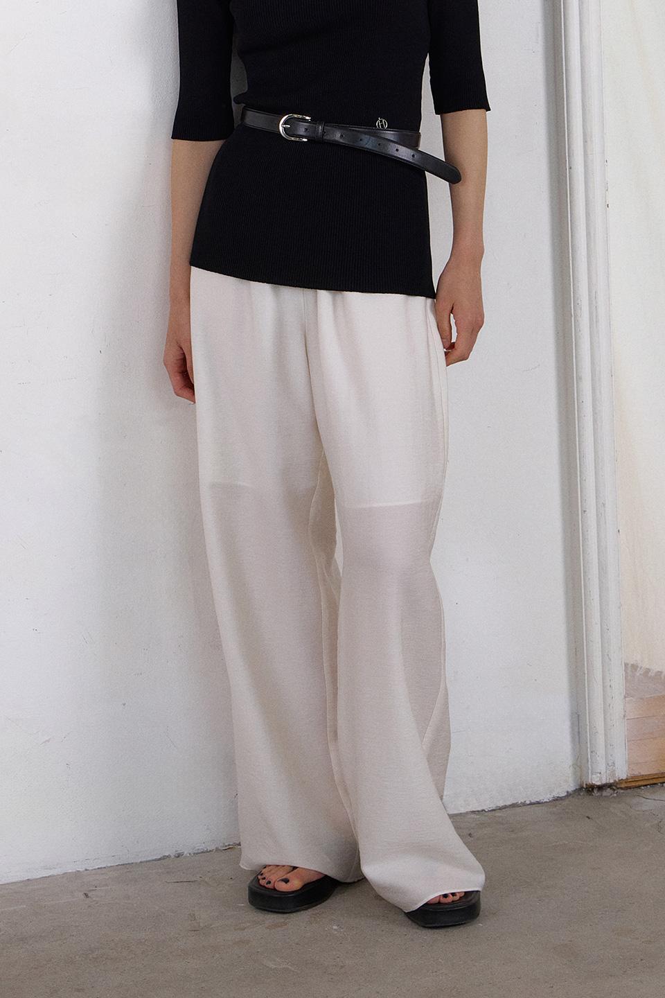 Summer Wide Sheer Pants_Cream