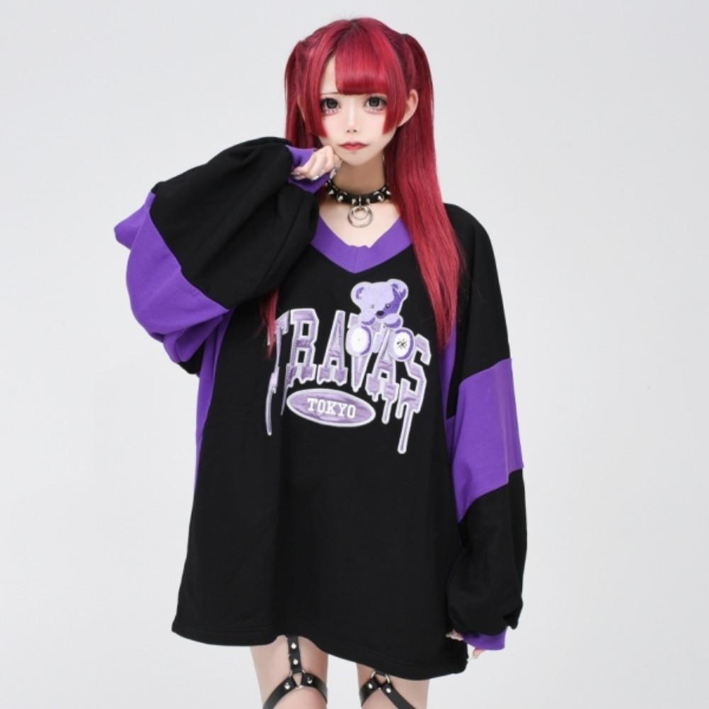 트라바스도쿄 티셔츠 칼리지 풀오버 스웨트