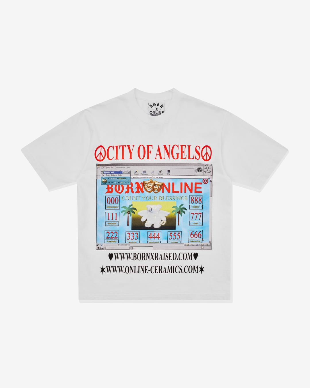 Online Ceramics - Born x Raised Count Your Blessings T-Shirt - (White)