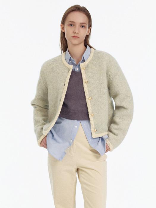 Gold Button Wool Cardigan