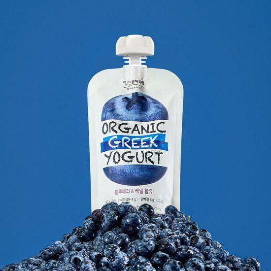 [2/27 이후 순차출고] 매일유업 상하목장 유기농 그릭요거트 120g 블루베리케일 8팩