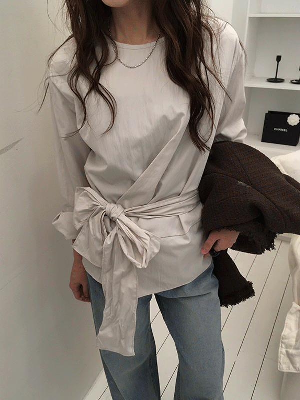 플룸 랩 블라우스