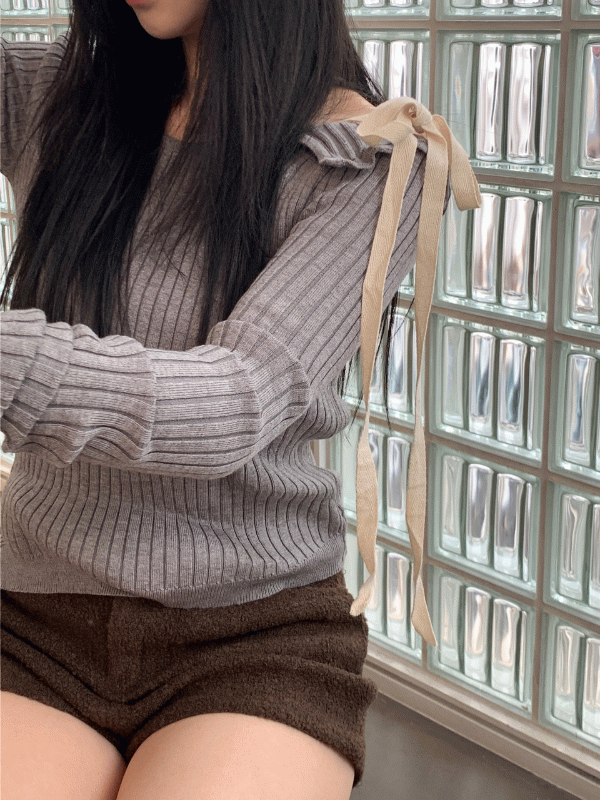 [주문폭주]리비 원숄더 투웨이 니트 (2clor)