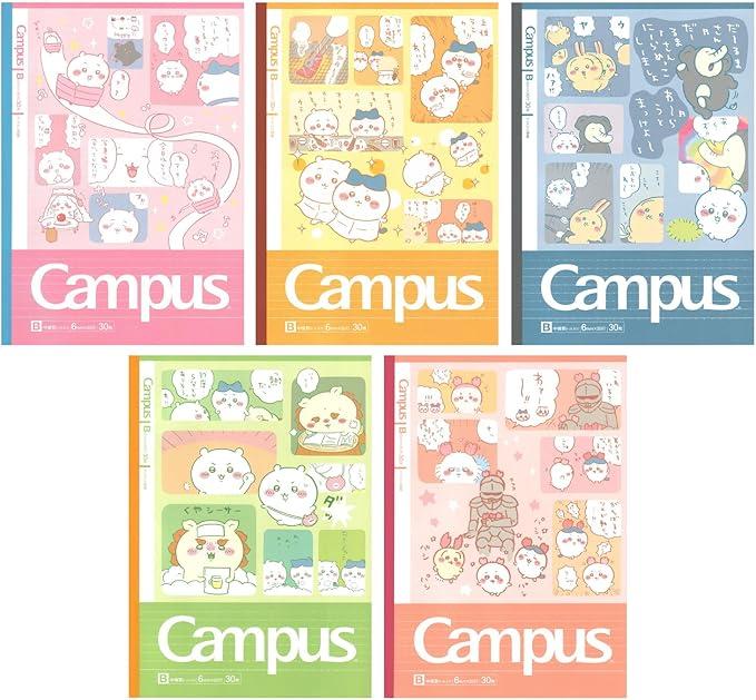 Sunstar Stationery S2691698 Chiikawa Notebook, Campus, B Ruled