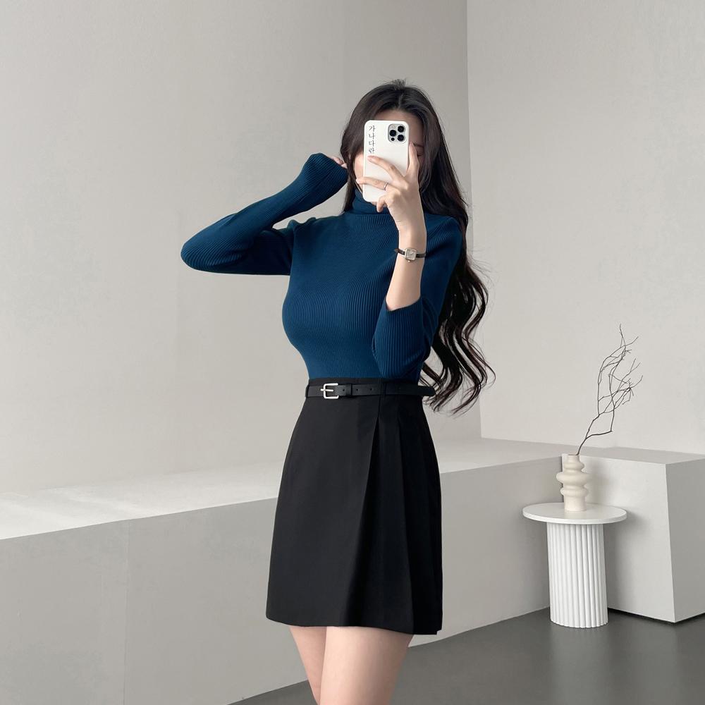 가나다란 [색감깡패/데일리필수템🤍] 가나다란 바니 베이직 스판 골지 폴라티 5color