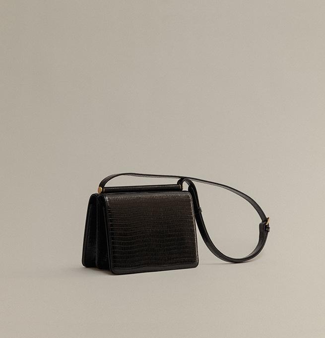 SAC PAUMELLE MINI / LIZARD BLACK