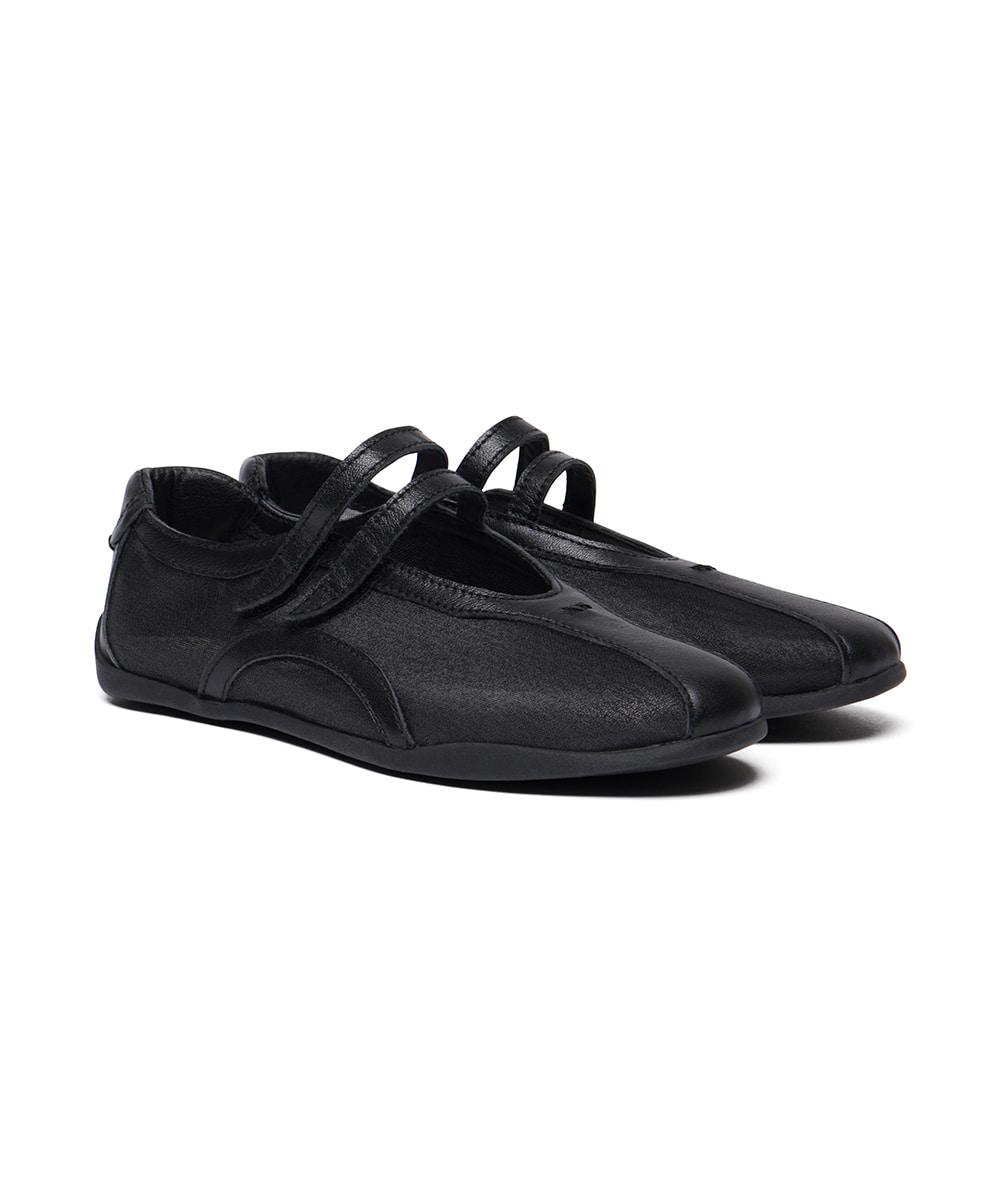 [NEW 10%] TWIN SHEER MESH SNEAKERS - BLACK