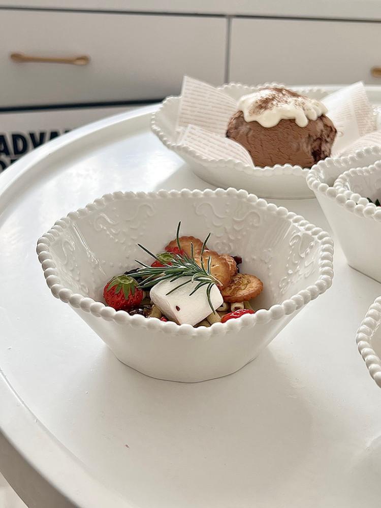 슈가 진주 플레이트 접시 디저트볼