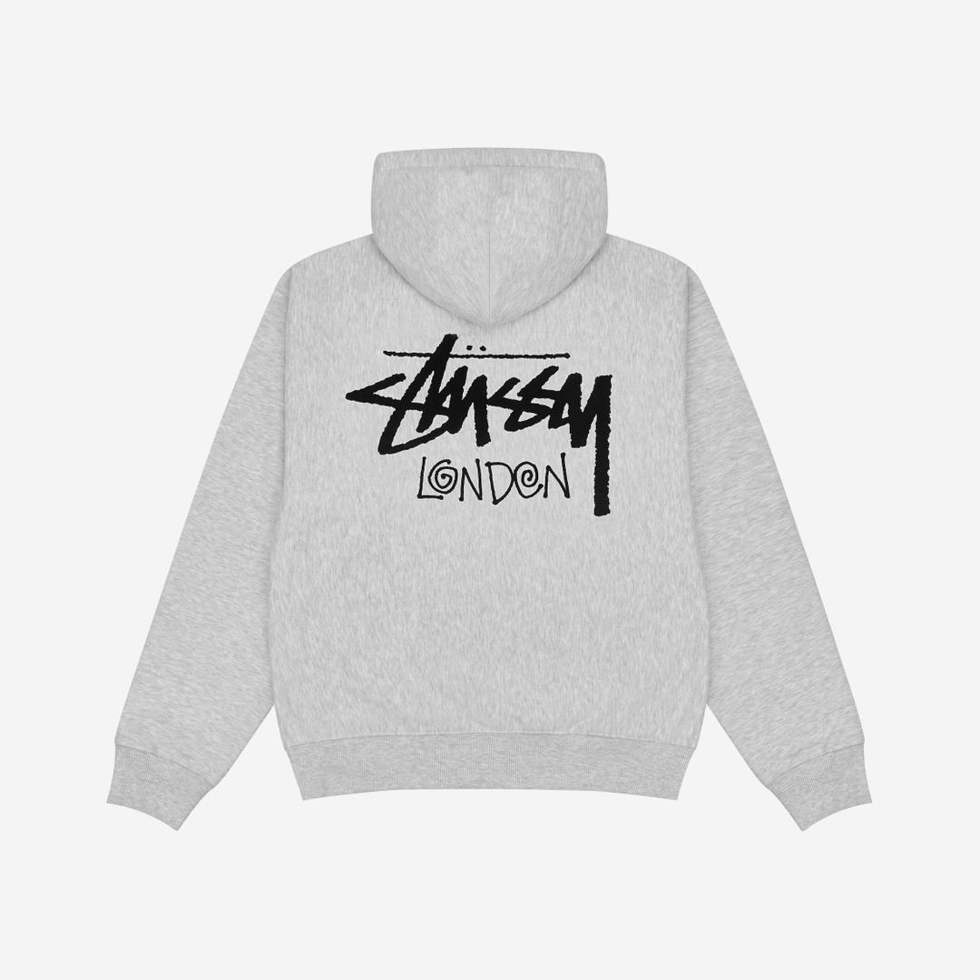 Stussy Stock London Zip Hoodie Ash Heather