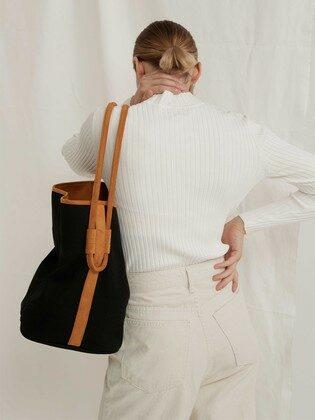 balloon tite bag  camel