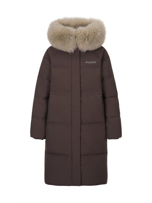 여성 켈리 구스다운 롱패딩 (Brown)