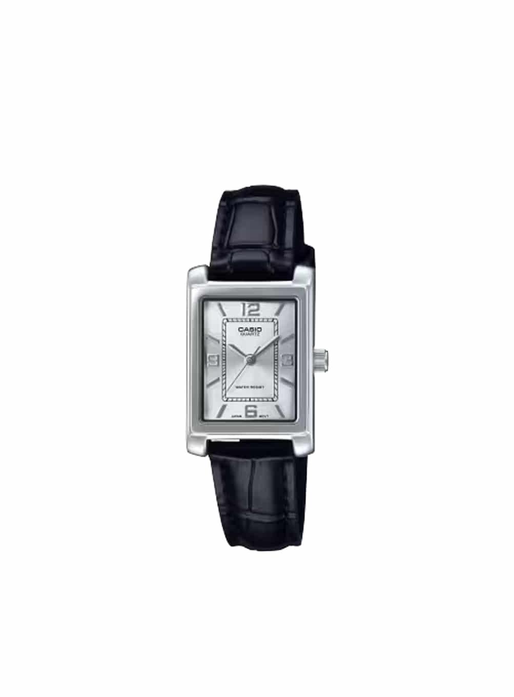 Classic Leather Square Wristwatch