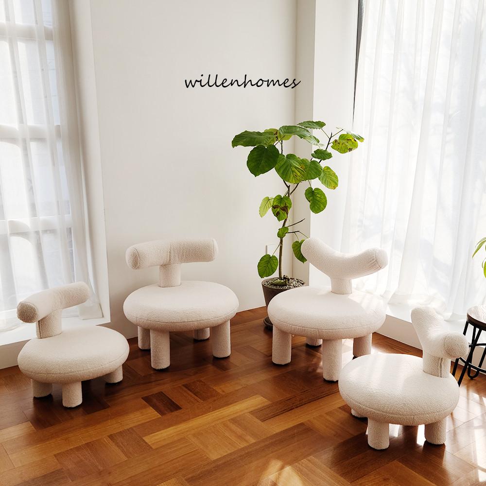 북유럽 모찌 양털 폭신 편안한 디자인 패브릭 소파 1인 싱글 체어 어린이용 어른용 와이(Y), 씨(C)