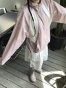 grid wind breakers (2color) - pink 4/6 open !