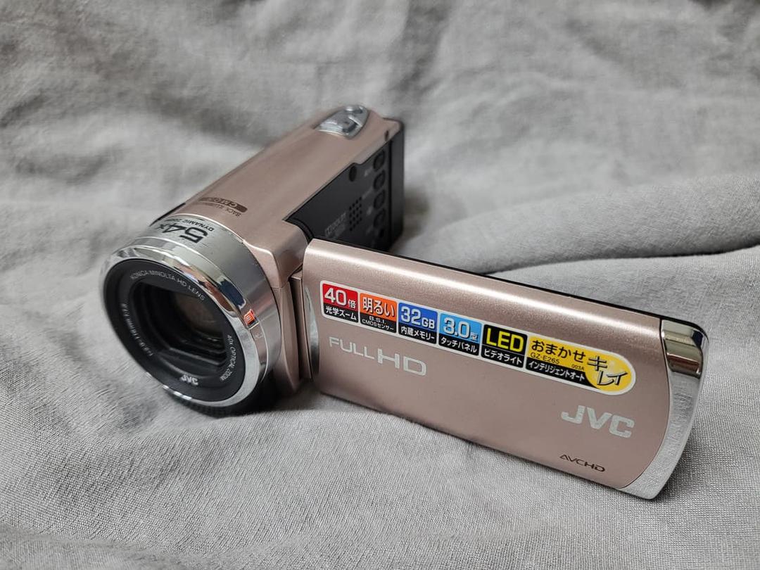 (박스O)JVC GZ-E265 로즈골드 카리나캠코더 | 후루츠패밀리