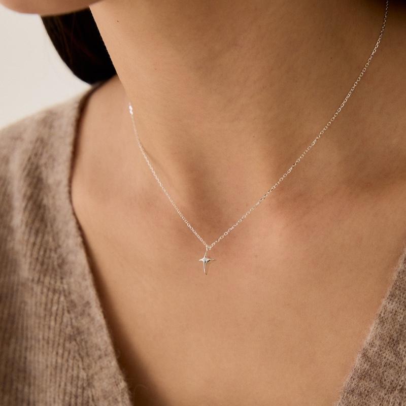 실버 볼륨 스타 att 목걸이