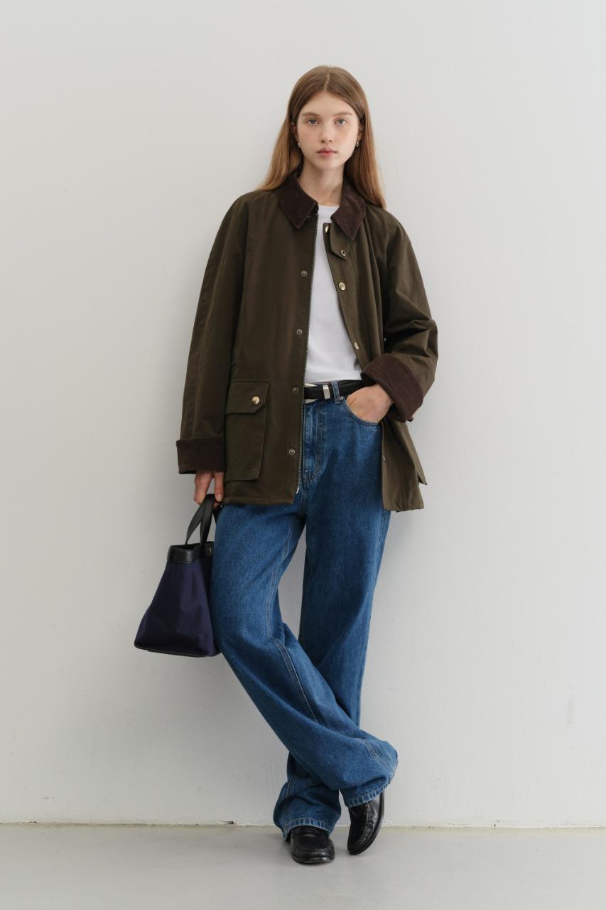 UNISEX WAXED COTTON HUNTING JACKET KHAKI