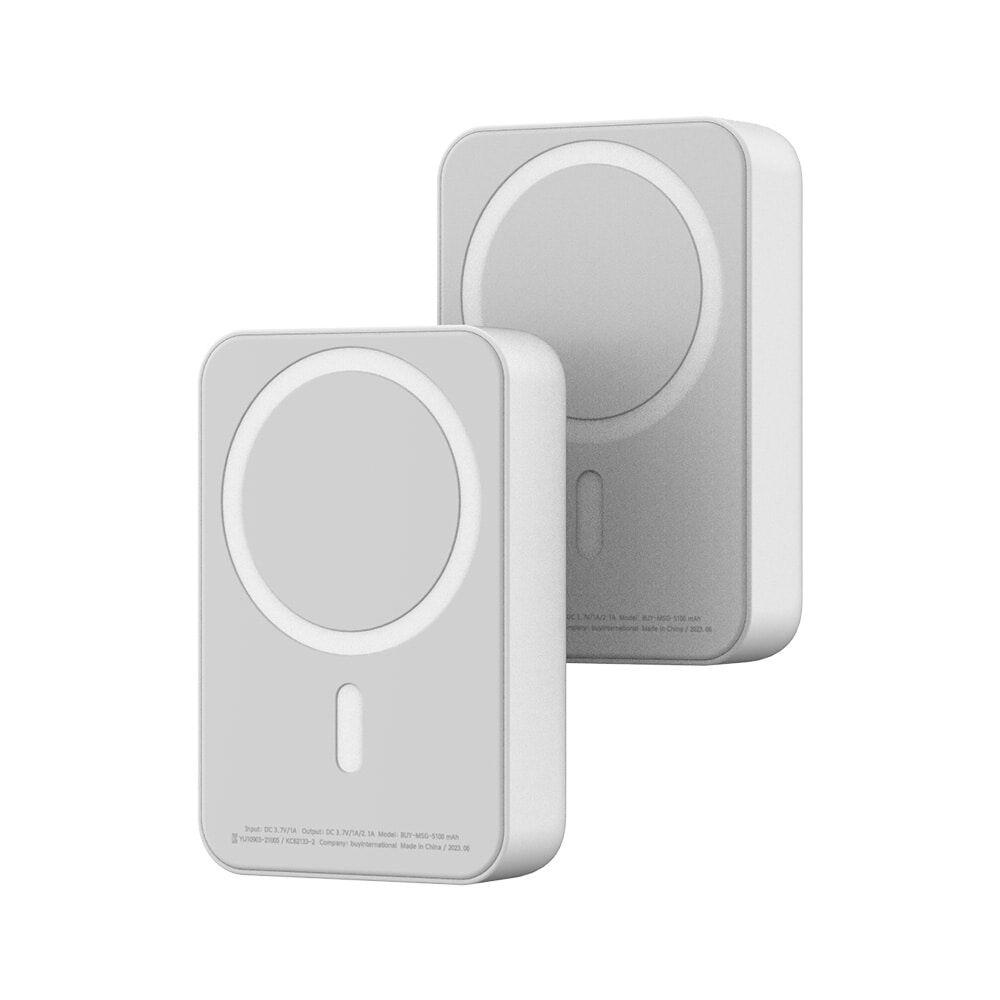 디버스 맥세이프 플리커 무선충전 보조배터리-화이트/그레이(5000mAh)