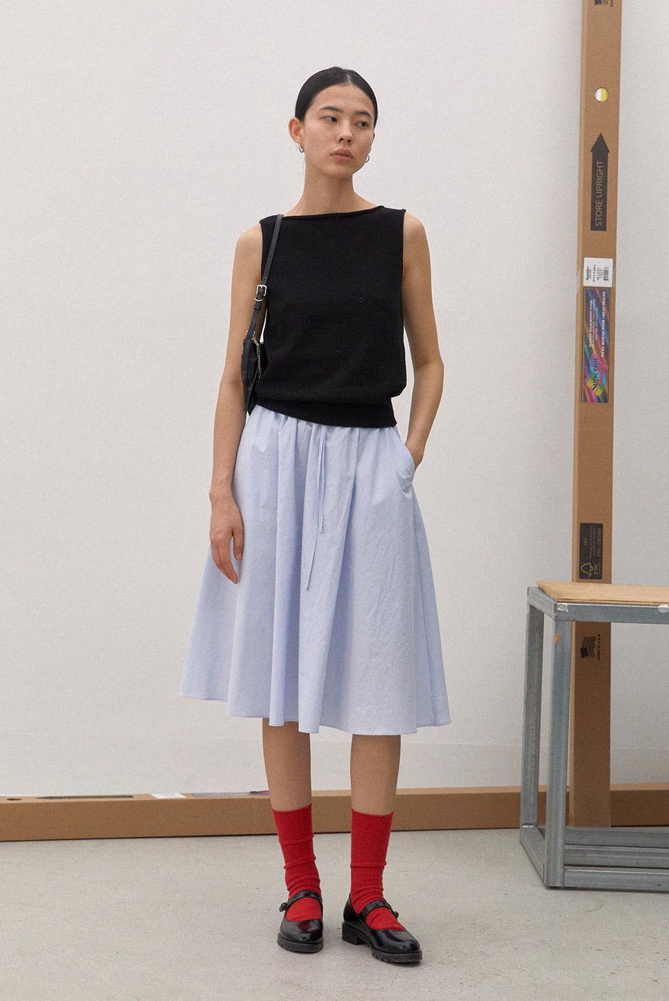 easy cotton skirt - sky