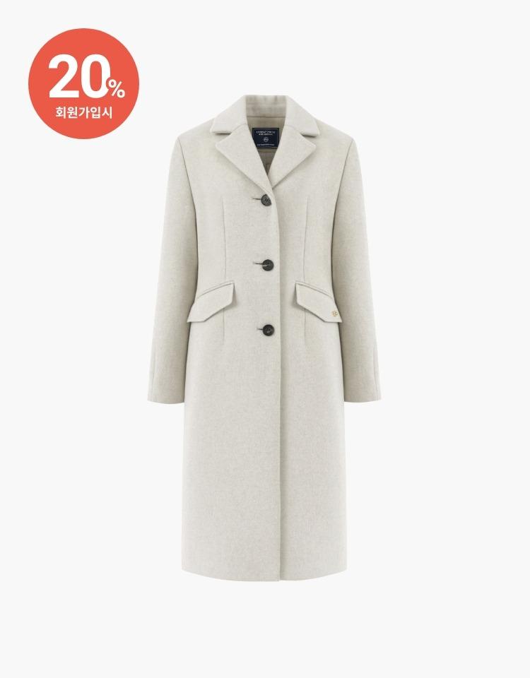 [PRE-ORDER 9/18~9/25]cashmere single coat - melange beige