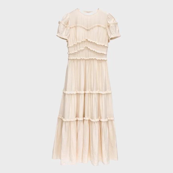 Frill can-can dress_D309_IVORY