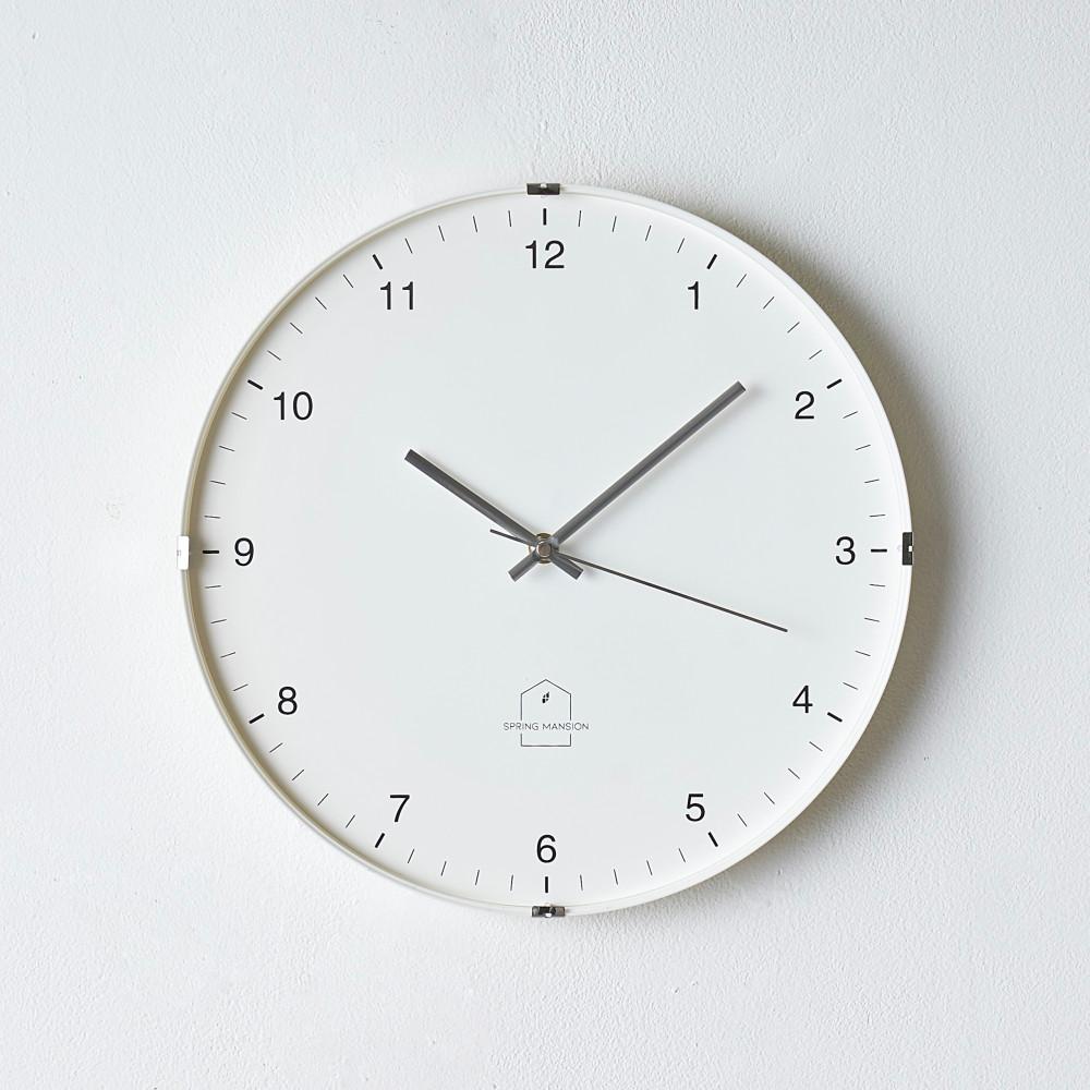 바이에스컴퍼니 화이트 무소음 벽시계 인테리어 시계 장식