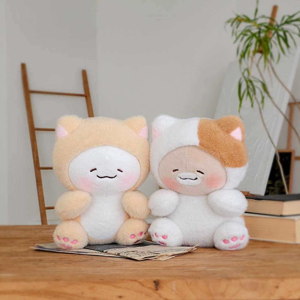 동물 고양이코스튬 슈야토야 탈을쓴인형 귀여운 애착 봉제인형 30cm 2종