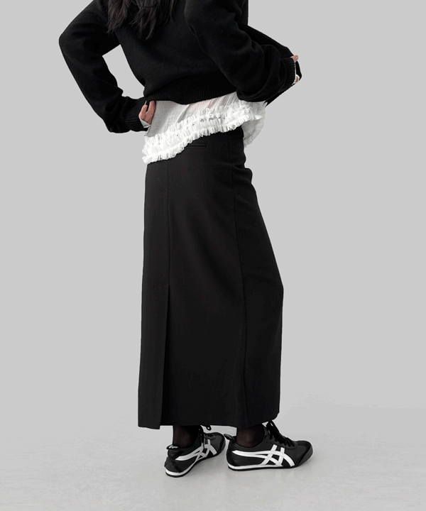 매니크 카비드 맥시 롱 스커트