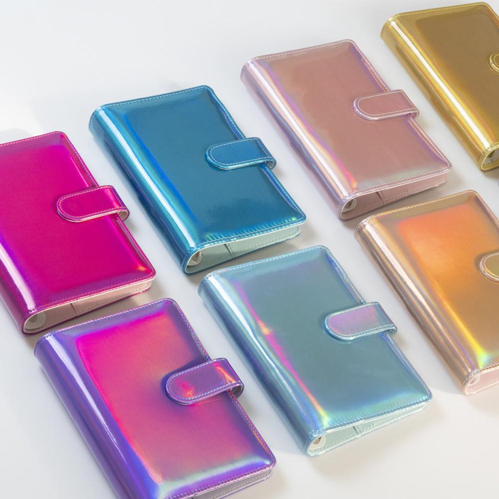 홀로그램 마카롱 6공 다이어리 커버 바인더 A6 와우샵