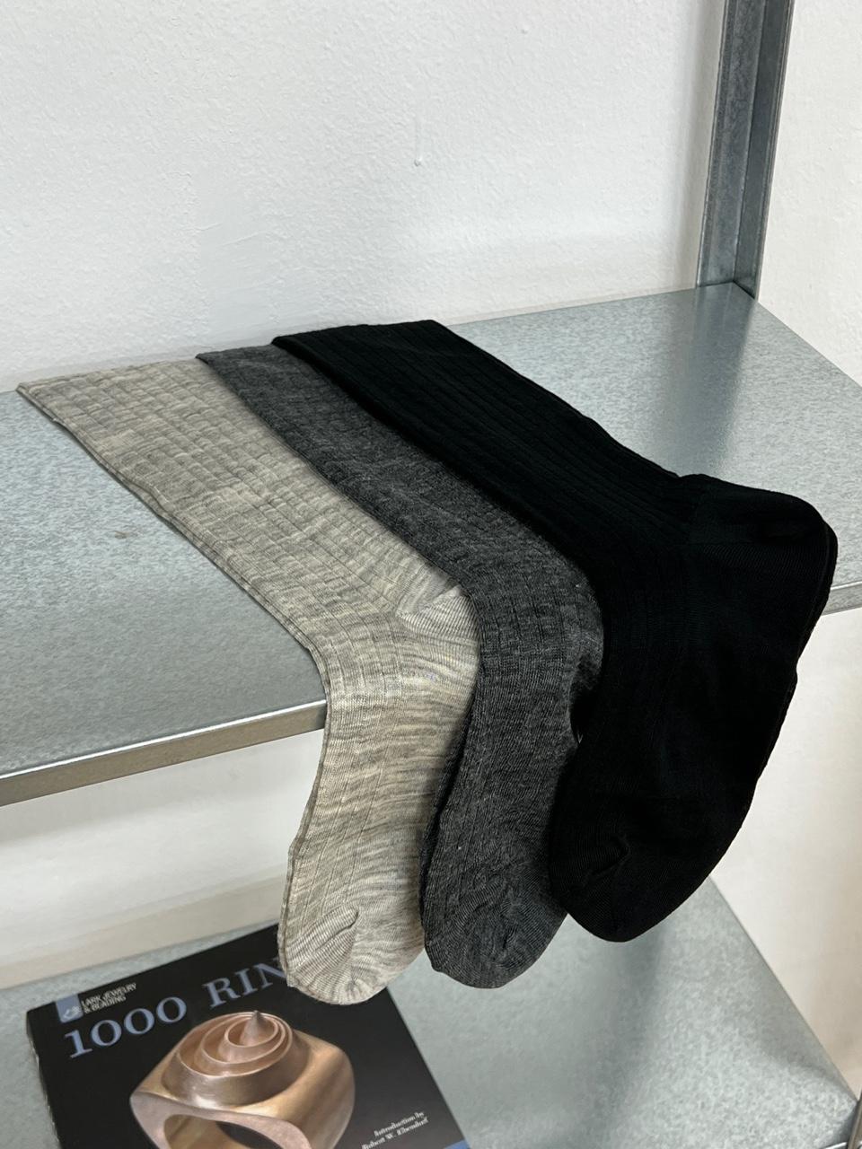 (당일발송) 뮤뮤 메리노울 루즈핏 골지 삭스 (5color)